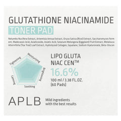 APLB Glutathione Niacinamide Toner Pad