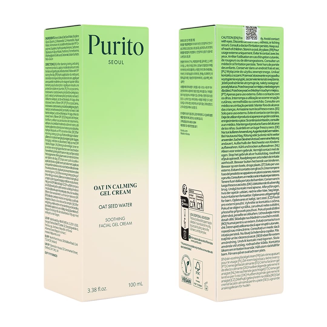 Purito Oat-In Calming Gel Cream-OAT SEED WATER